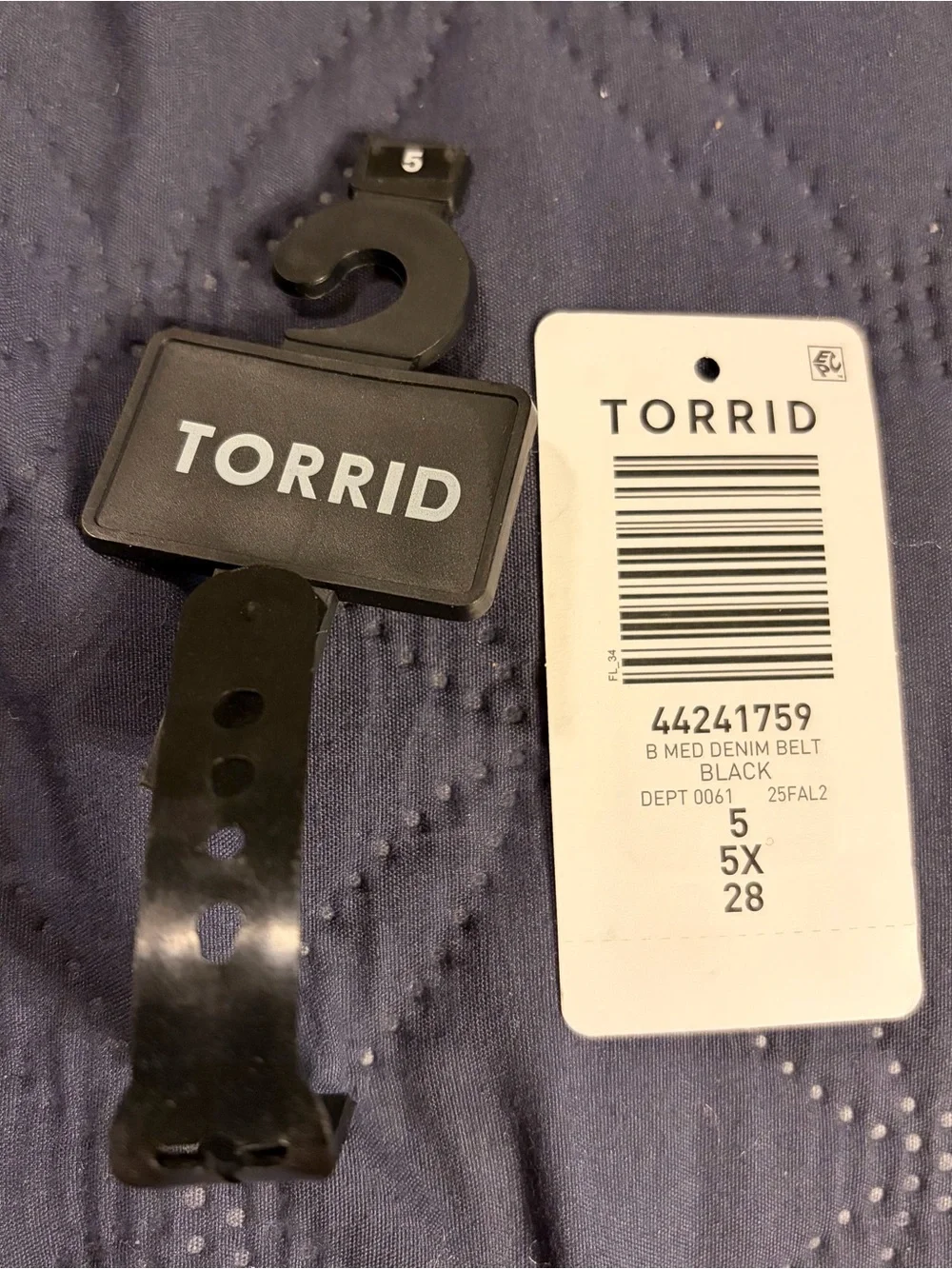 Torrid Rhinestone Western Denim Belt - Black